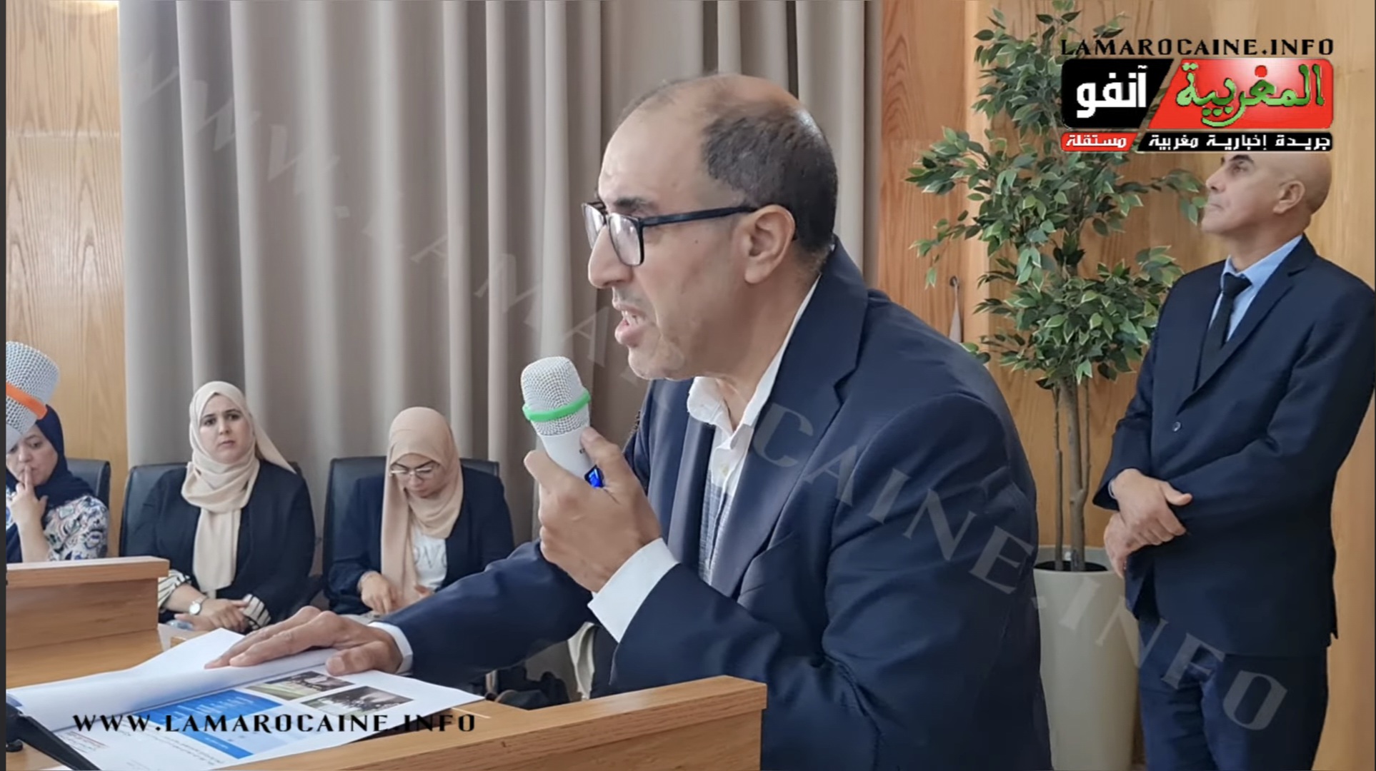 عرض الدكتور فلاق حول مشروع تشخيص أمراض السرطان بعمالة المحمدية تحت أنظار السيد العامل عادل المالكي